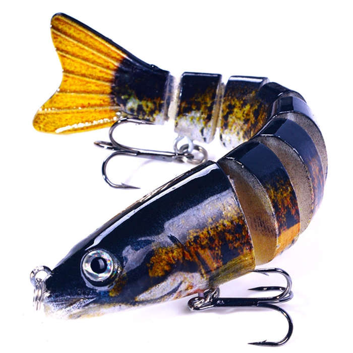 HENGJIA JM064 Multi-section Fish Minnow Bionic Fake Lures Sea Fishing Sinking Lures, Size: 12.8cm...