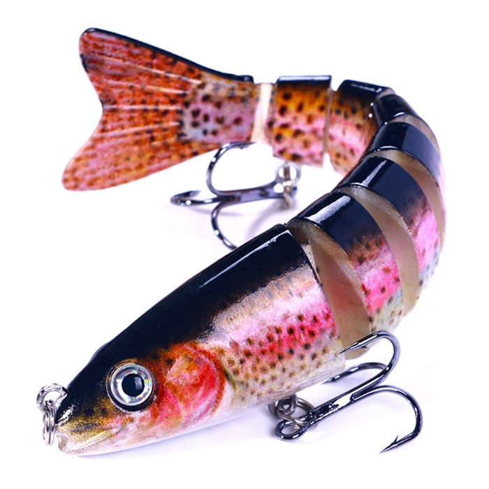 HENGJIA JM064 Multi-section Fish Minnow Bionic Fake Lures Sea Fishing Sinking Lures, Size: 12.8cm...