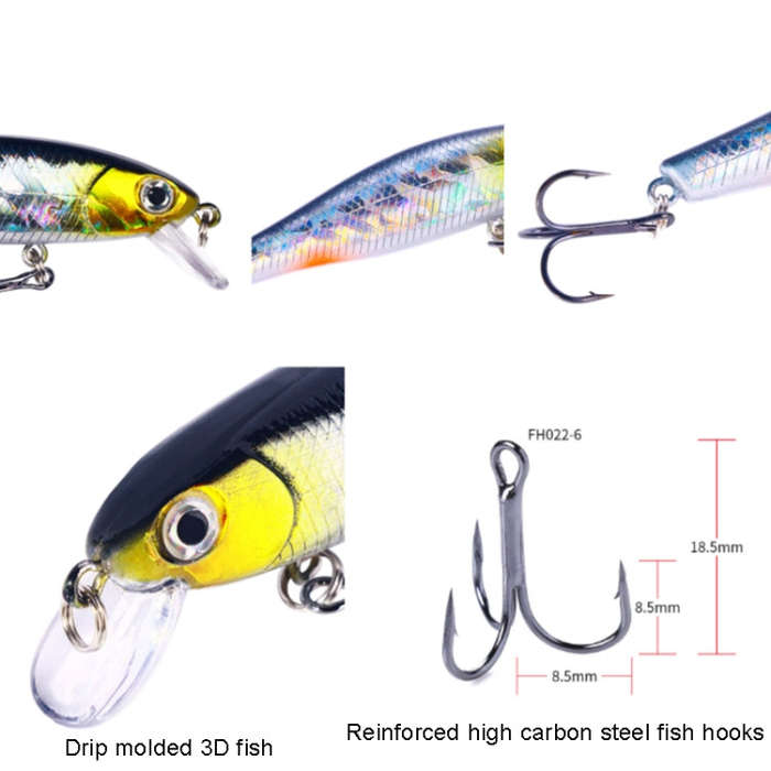 HENGJIA MI160 8.8cm 9g Floating Water Minno Fake Bait, Color: 7