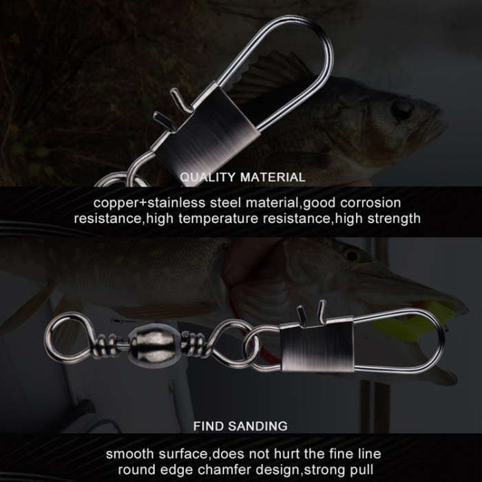 HENGJIA SS007 50pcs/bag B-pin Connector 8 Shape Swivel Loop Accessories, Specification: 2/0+5B (5...