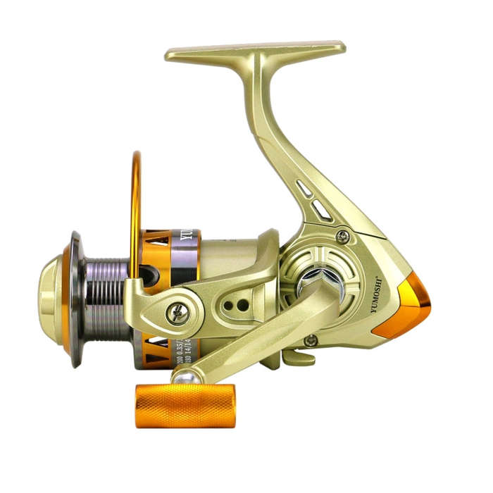 YUMOSHI JF4000 Spinning Fishing Reel 5.2:1 Gear Ratio Metal Spool Saltwater Fishing Tools