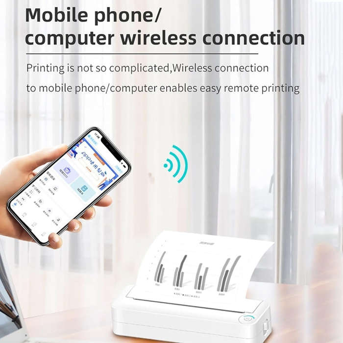 Bluetooth Connection Inkless A4 Printer Portable Mini Student Office Home Photo Printer, Model: X8
