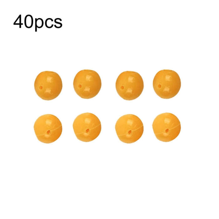 40pcs 16mm TPR Floating Bait Ball Float Water Fake Soft Bait(Yellow Corn Flavor)
