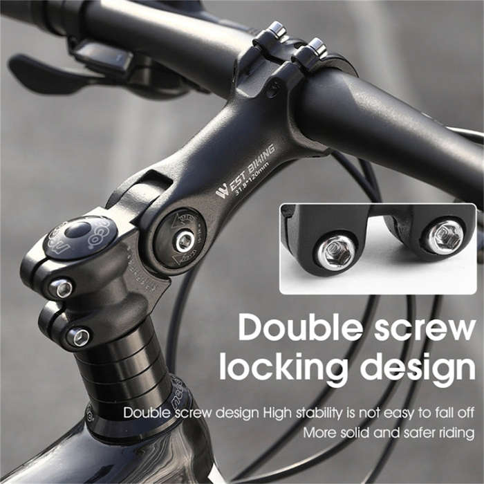 WEST BIKING Mountain Bike Adjustable Handlebar Angle Riser Handlebar Lift Accessories 25.4x100mm