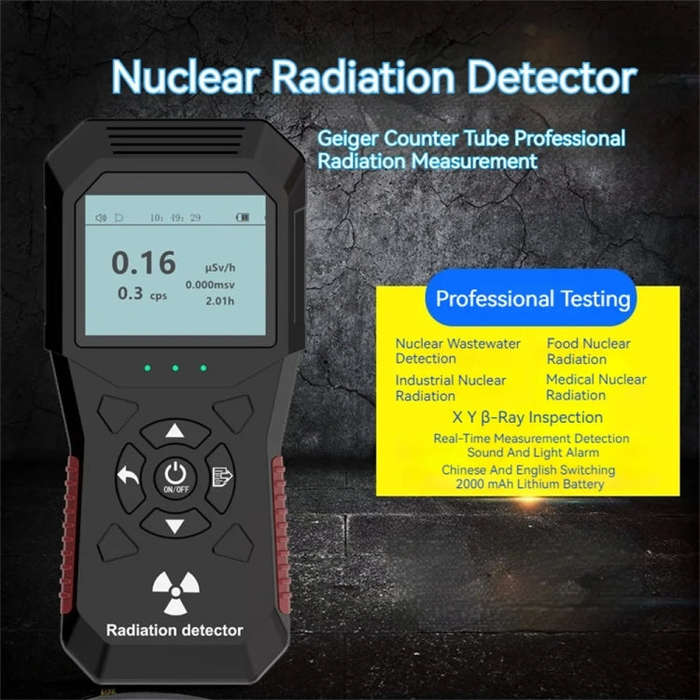 FY803 X-Ray Radiation Meter Alpha Beta Gamma Humidity Nuclear Radiation Detector Rechargeable Rea...