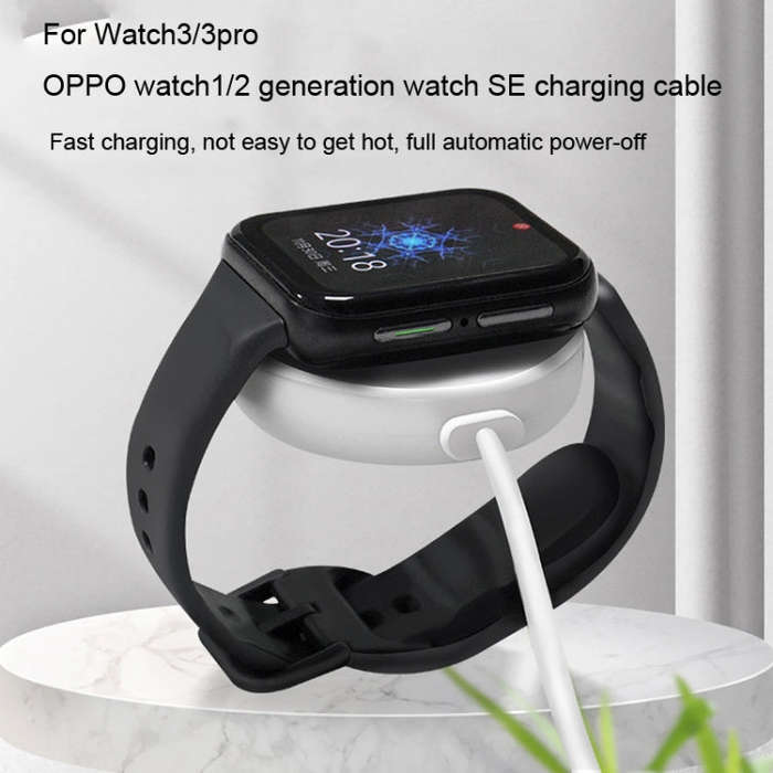 For OPPO Watch 2 Watch USB Port Magnetic Charger Charging Cable(Black)