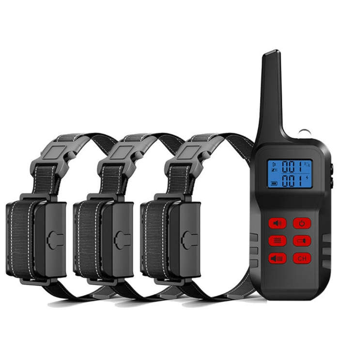 Training Device Automatic Bark Stopper Dog Training Electronic Collar, Style: For-Three-Dog(Red)