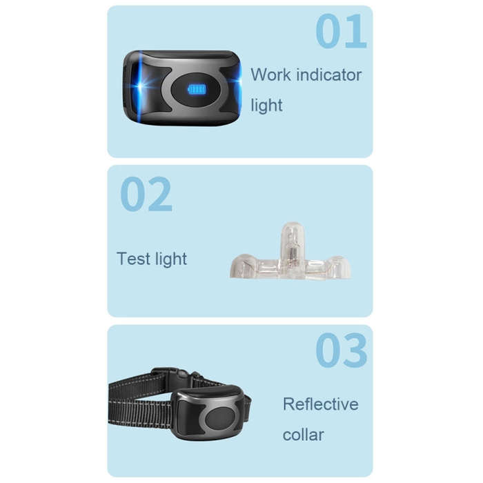 Intelligent Electronic Remote Control Training Device Pet Training Collar Bark Stopper, Style: Re...