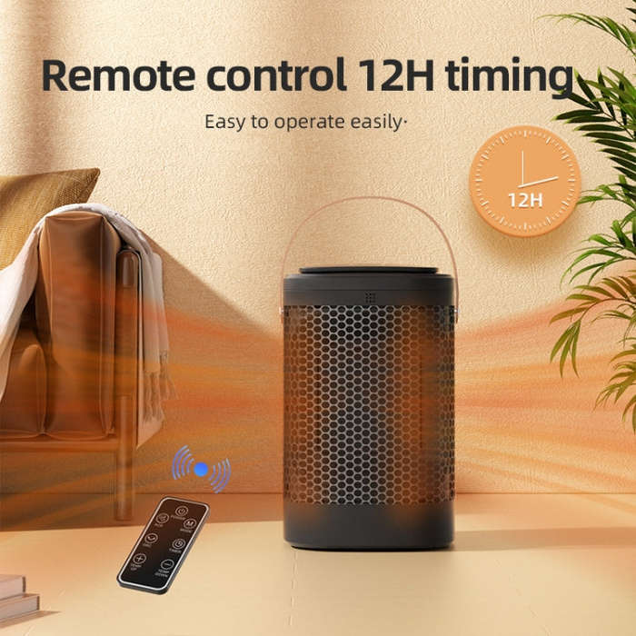 Remote Control Touch Screen Household Desktop PTC Instant Heating Heater, Style: US Plug(Electron...