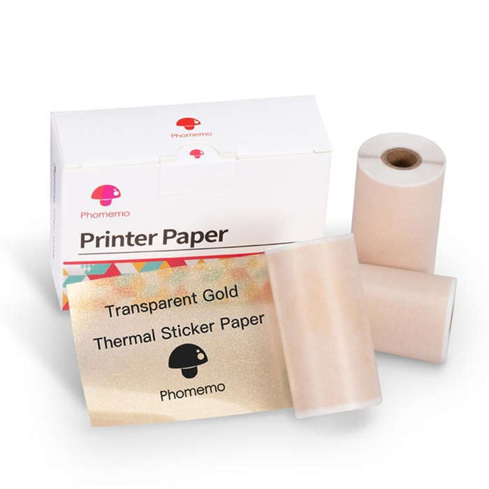 For Phomemo M02 / M02S / M02Pro 3rolls /Pack 50mm Thermal Label Printing Paper For Sticker Printe...