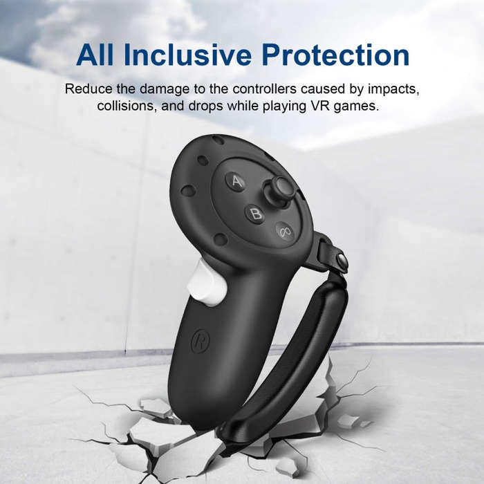 For Quest 3 Handle Silicone Protective Cover VR Accessories(Black)