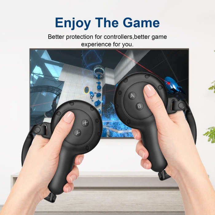 For Quest 3 Handle Silicone Protective Cover VR Accessories(Black)