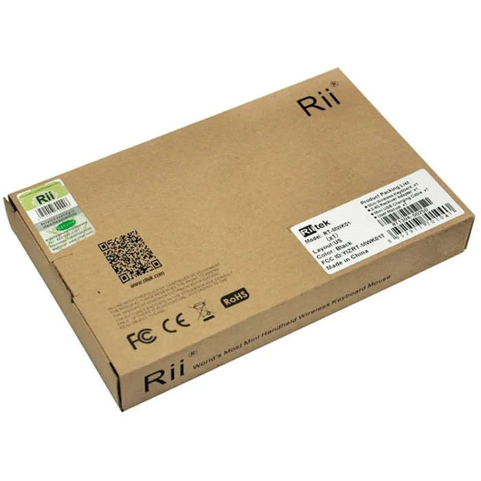 Rii X1 2.4G Mini Classic Wireless Keyboard Keypad And Mouse All-In-One Kit(Black)