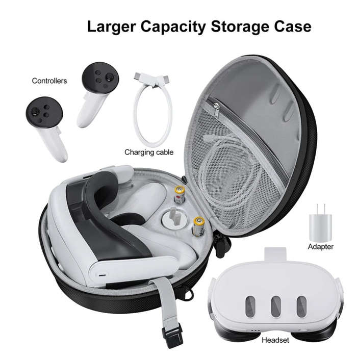 For Quest 3 VR Glasses JYS Storage Bag Anti-Fall Anti-Scratch Carrying Bag(Grey)