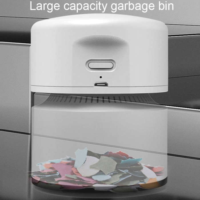 Desktop Mini Vacuum Cleaner USB Rechargeable Office Home Portable Paper Cleaner(Black)