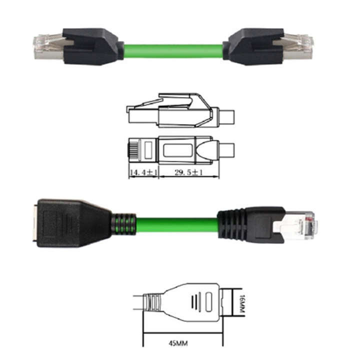 25m CAT6 Double Shielded Gigabit Industrial Cable Vibration-Resistant And Highly Flexible Drag Ch...