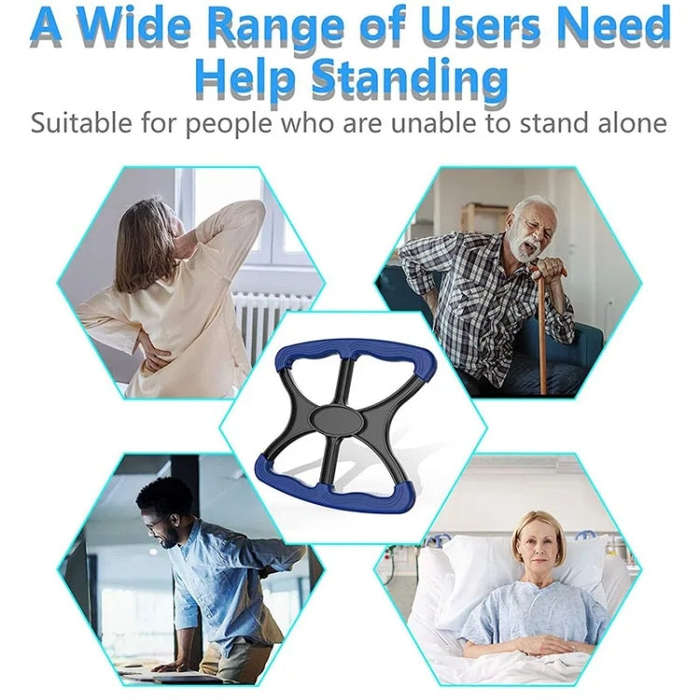 Standing Aid And Handicap Bar With No-Slip Grip Handle For Elderly Disabled(Blue)