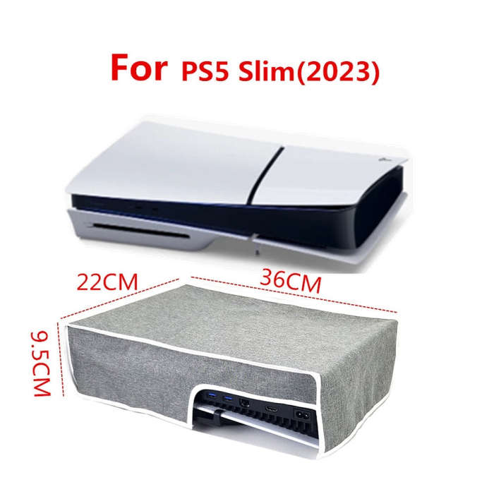 For PS5 Slim Disc & Digital Host Dust Cover Protective  Case, Style: Horizontal Gray