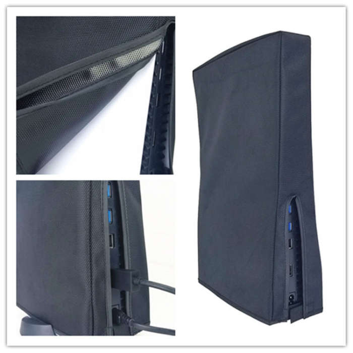 For PS5 Slim Disc & Digital Host Dust Cover Protective  Case, Style: Horizontal Gray