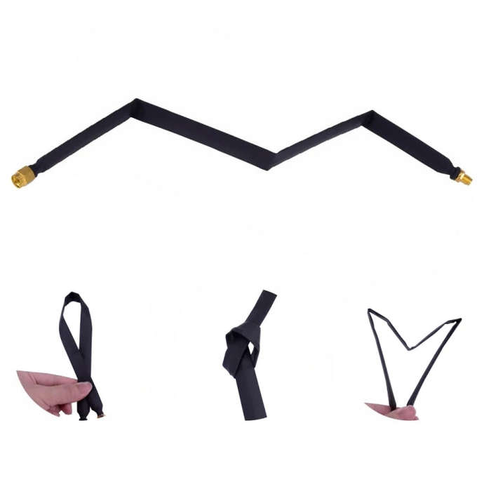 SMA Male To Male  Fiberglass Antenna Through Wall Adapter Cable Flat Window Cable(40cm)