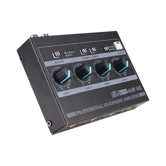 Mini HIFI 8-channel Monitoring Portable Headphone Amplifier Distributor(US Plug)