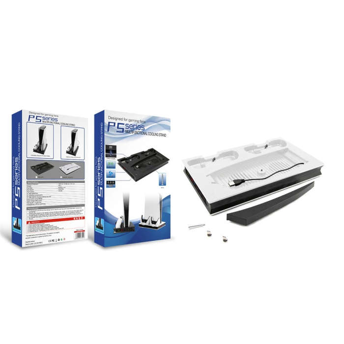 For PS5 Digital / Optical Drive Console Cooling Fan Controller Charging Base With Light Dock Stan...