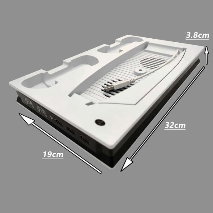 For PS5 Digital / Optical Drive Console Cooling Fan Controller Charging Base With Light Dock Stan...