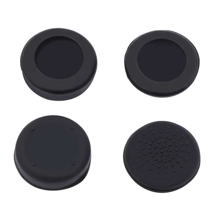 8pcs /Set For PS5 / PS4 Silicone Joystick Cap Booster Cap Gamepad Rocker Protective Case(Black)