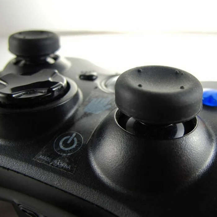 8pcs /Set For PS5 / PS4 Silicone Joystick Cap Booster Cap Gamepad Rocker Protective Case(Black)