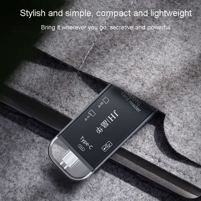 JINGHUA USB2.0 Multi-Function Card Reader SD/TF Dual Card Slot Cell Phone Computer Card Reader(Wh...