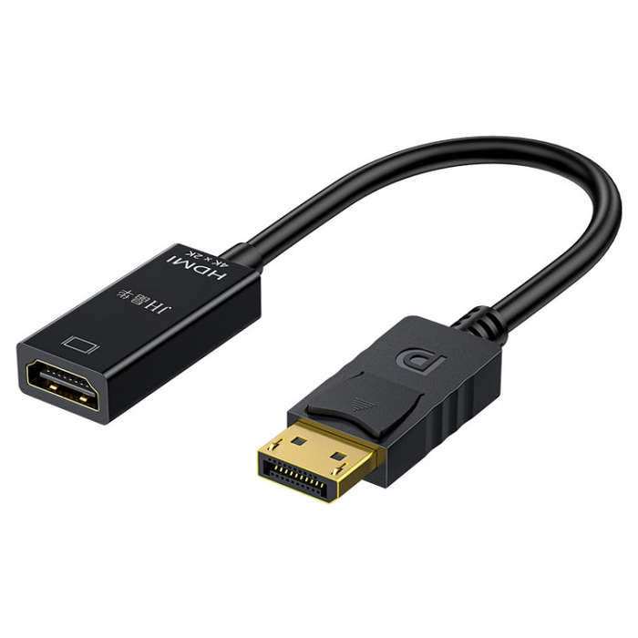JINGHUA DP To HDMI HD Video Converter For Thunderbolt 4K Interface(Black)
