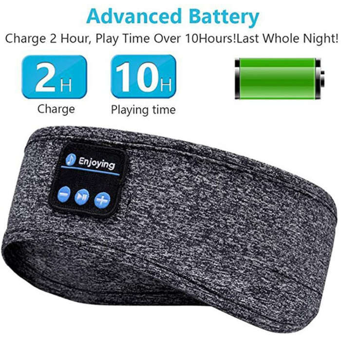Sleep Bluetooth Bandana Headband Wireless Music Sport Headband Built-in Sleep Music Eye Mask(Sisa...