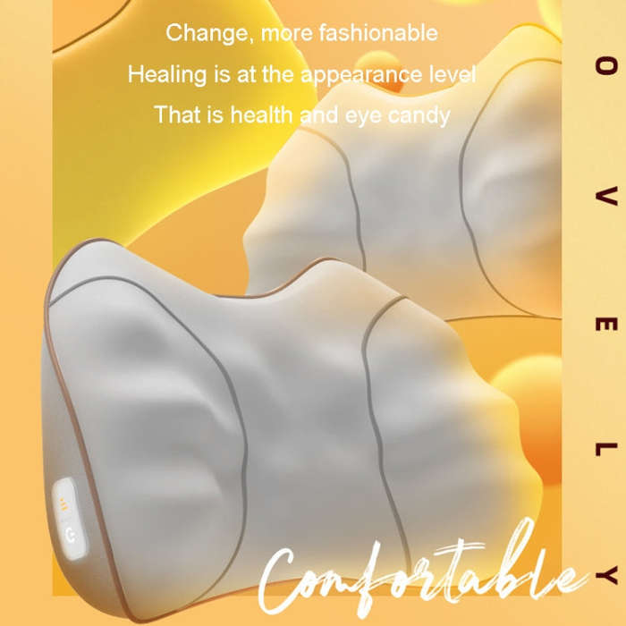Waist And Back Massager Lumbar Vertebra Car Neck Massage Pillow, Specification: Wired Model Yellow