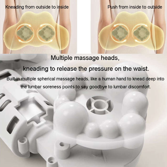 Multi-Function Lumbar Massager Car Cervical Hot Waist Massage Pillow, Specification: Charging Mod...