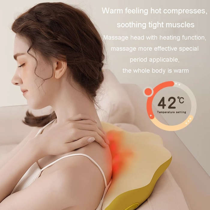 Multi-Function Lumbar Massager Car Cervical Hot Waist Massage Pillow, Specification: Charging Mod...