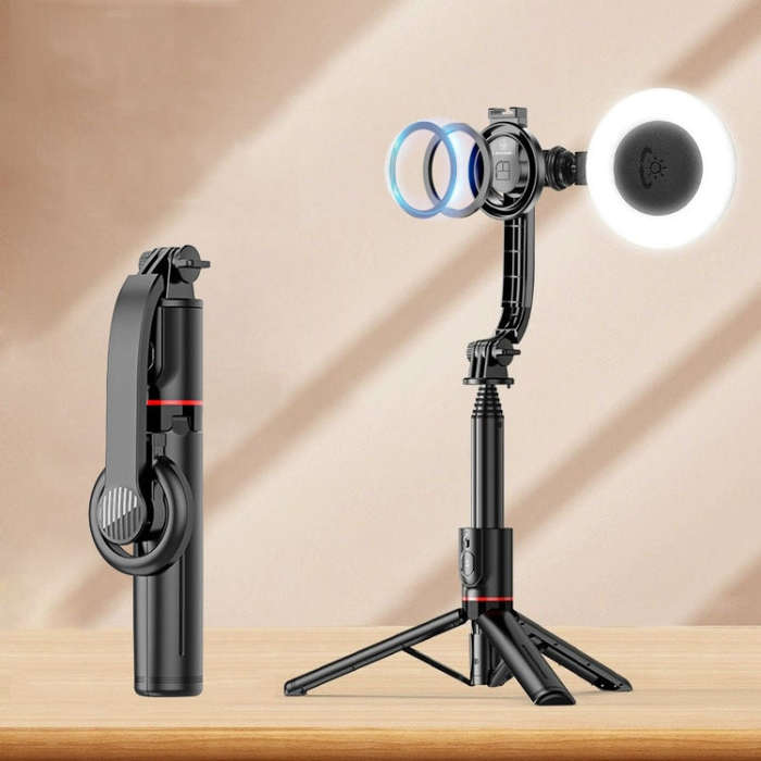 L20 Magnetic Bluetooth Selfie Stick Phone Holder Desktop Tripod Without Fill Light