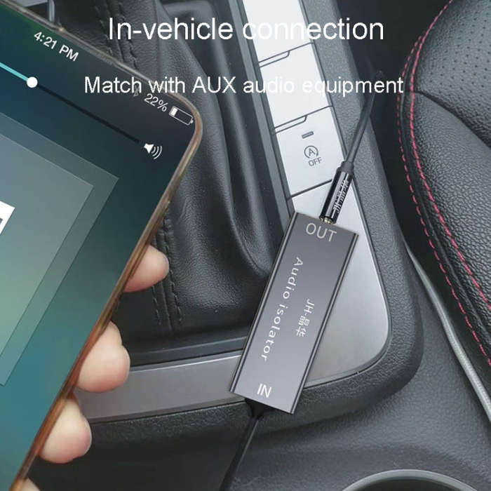 JINGHUA Z100 3.5mm Audio Isolator Car AUX Noise Reduction And Anti-Interference Sound Filtering(B...