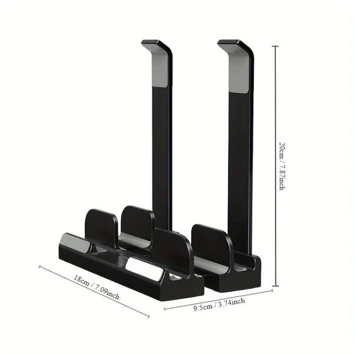 Dual-Purpose Laptop Vertical Stand Storage Rack Desktop Heightening Cooling Base(White)