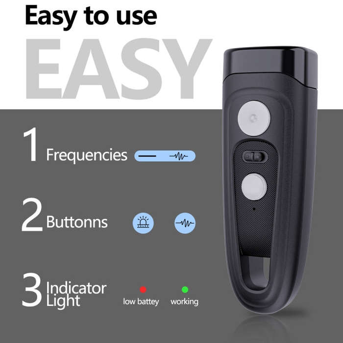 Ultrasonic Dog Repeller Stop Barker Pet Trainer(Black)