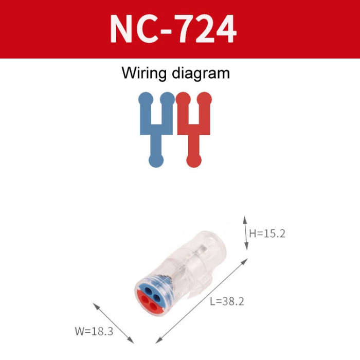 4pcs Direct Insertion Of Quick Terminal Block Wire Connector Clamps, Model: NC-724