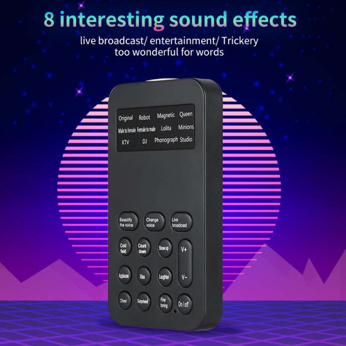 S9 Mobile Phone Computer Live Sound Card Voice Changer Game Karaoke Recording Audio Transformer(E...