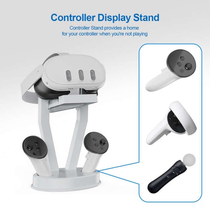 JYS-MQ003 For Quest 3 / 2 VR Glasses Handle Holder Desktop Organizer Accessory(White)