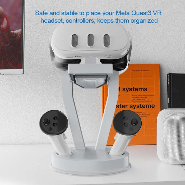 JYS-MQ003 For Quest 3 / 2 VR Glasses Handle Holder Desktop Organizer Accessory(White)