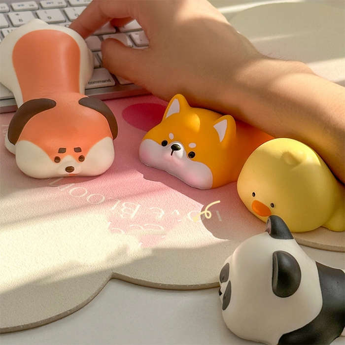 Decompression Memory Foam Mouse Pad Cute Desktop Mouse Wrist Cushion Hand Rest, Pattern: Puppy