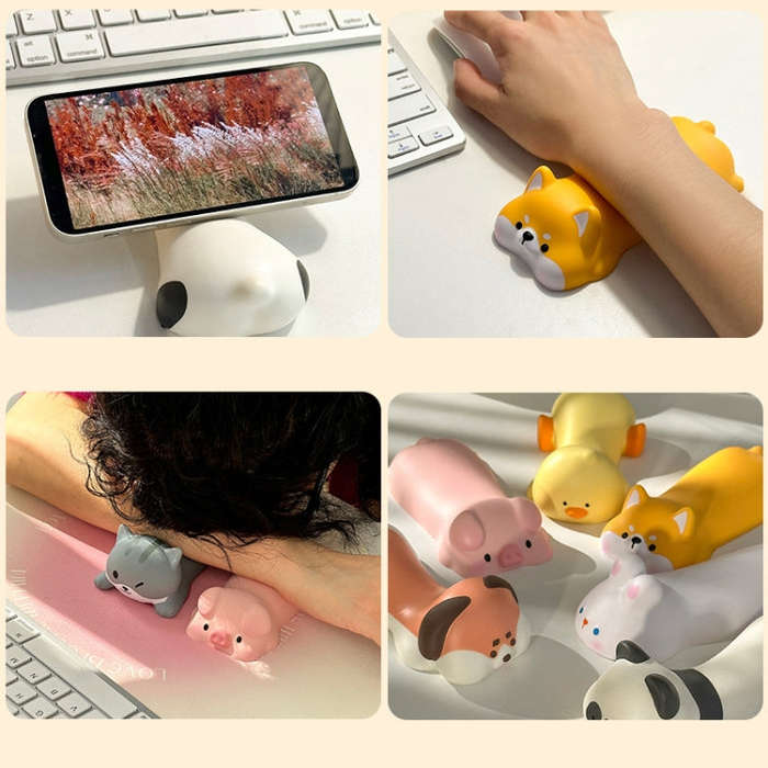 Decompression Memory Foam Mouse Pad Cute Desktop Mouse Wrist Cushion Hand Rest, Pattern: Puppy