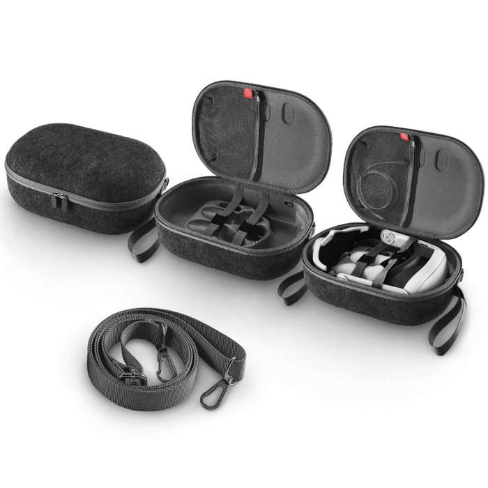 JYS-MQ018 For Apple Vision Pro / Quest 3 VR Glasses Storage Bag Anti-fall and Anti-scrape Portabl...