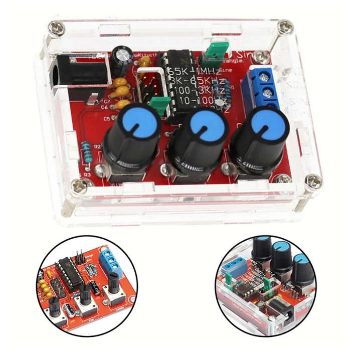 XR2206 High Precision Signal Generator DIY Kit Sine Triangle Square Waves 1Hz-1MHz Frequency Rang...
