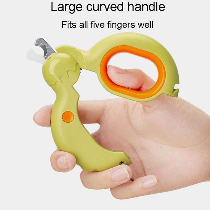 Pet Nail Clipper Dogs And Cats Fingernail Trimmers With LED Lighting(Green)