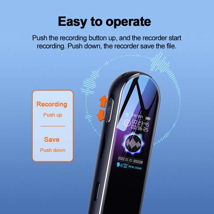 Q53 Ultra Long Standby Timer Voice Recorder HD Noise Canceling Recording Device, Size: 8GB(Black)