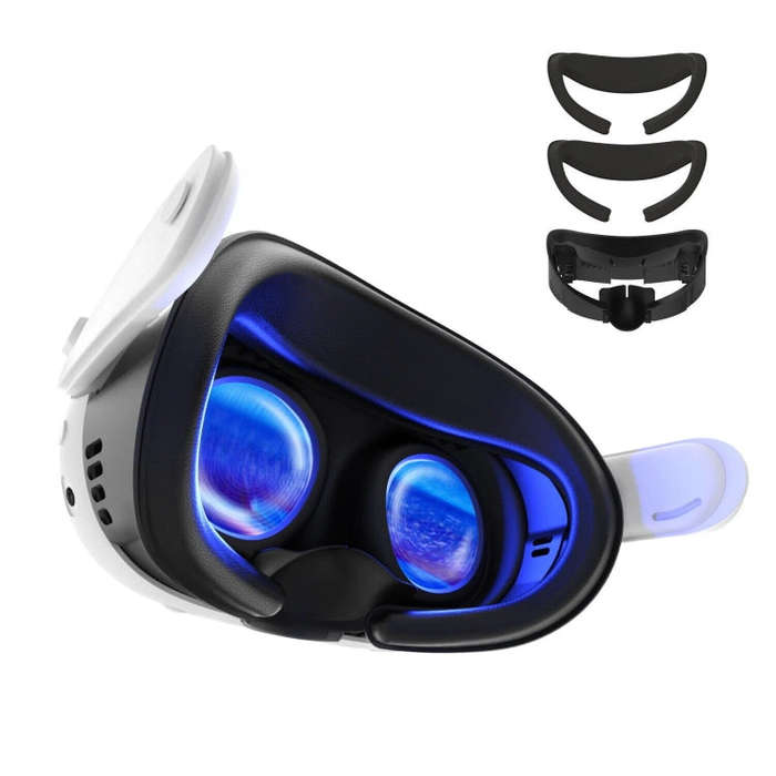 AMVR Q3FC1 For Quest3 Mask Ice Silk Breathable Leather Material(Mask+1 Ice Silk)